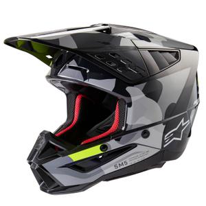 Casque motocross Alpinestars S-M5 Rover 2 gris foncé-jaune fluo