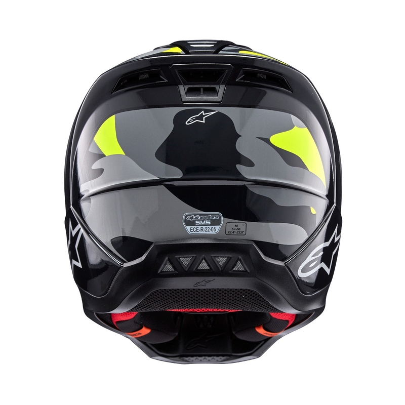 Casque motocross Alpinestars S-M5 Rover 2 gris foncé-jaune fluo