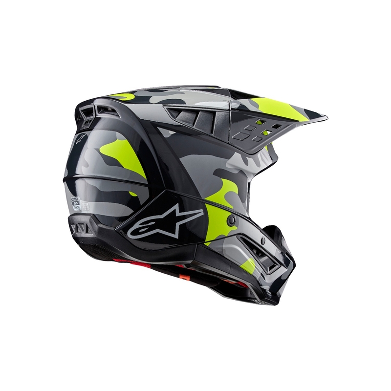Casque motocross Alpinestars S-M5 Rover 2 gris foncé-jaune fluo