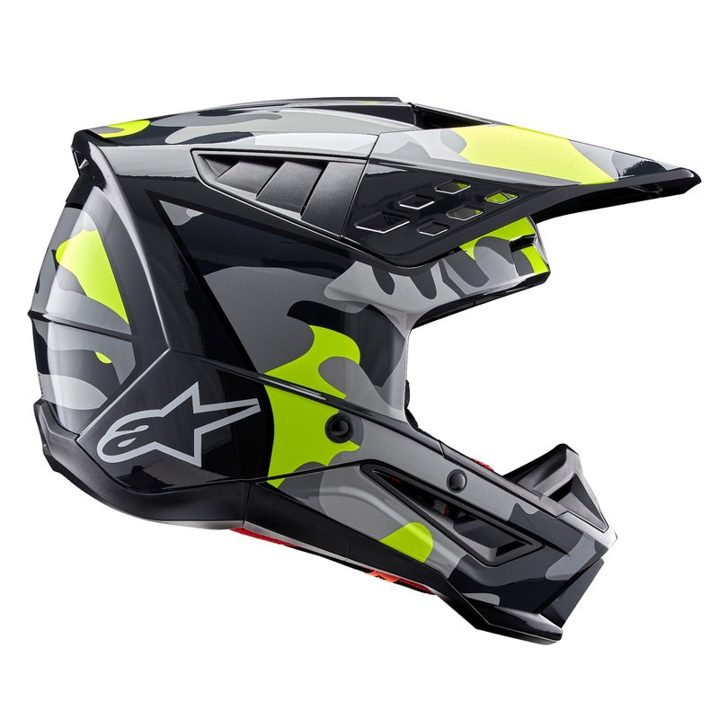 Casque motocross Alpinestars S-M5 Rover 2 gris foncé-jaune fluo