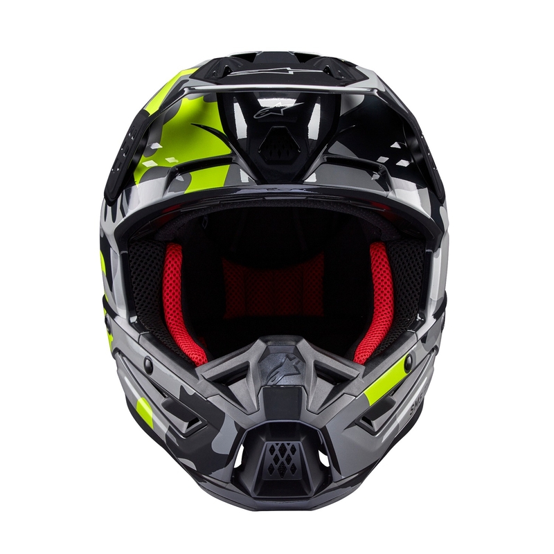 Casque motocross Alpinestars S-M5 Rover 2 gris foncé-jaune fluo