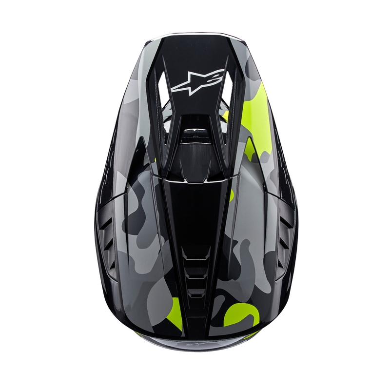 Casque motocross Alpinestars S-M5 Rover 2 gris foncé-jaune fluo