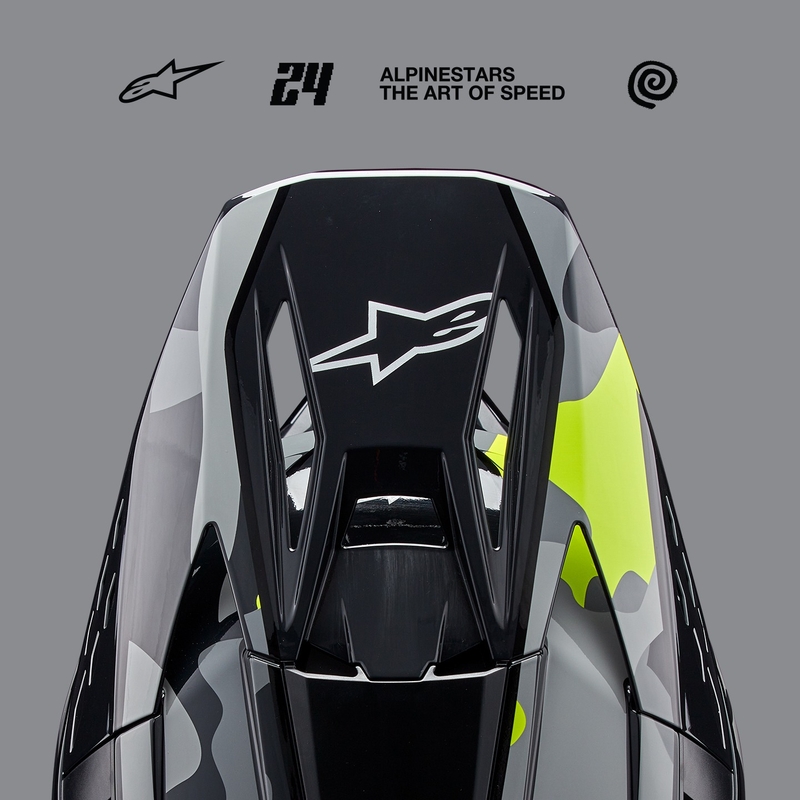 Casque motocross Alpinestars S-M5 Rover 2 gris foncé-jaune fluo