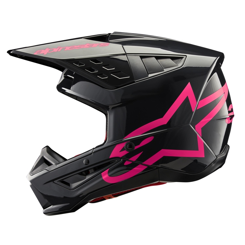 Casque de motocross Alpinestars S-M5 Corp noir et rose