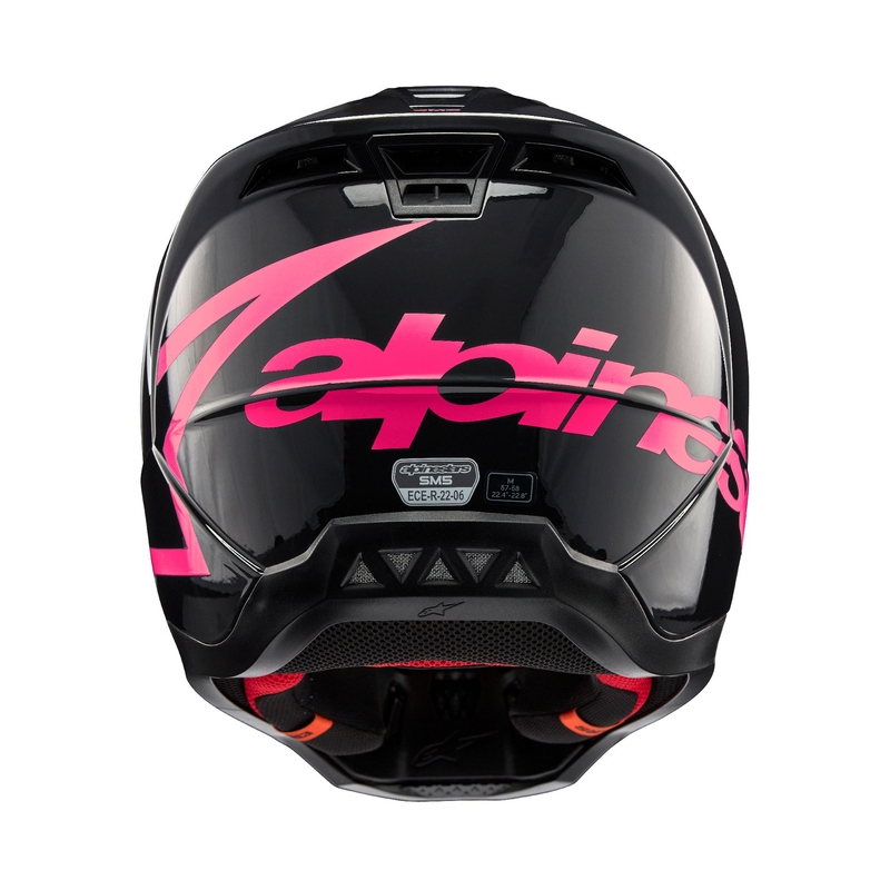 Casque de motocross Alpinestars S-M5 Corp noir et rose