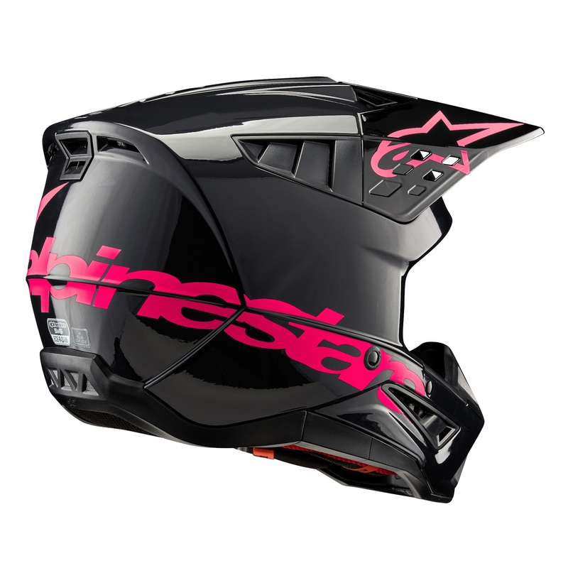 Casque de motocross Alpinestars S-M5 Corp noir et rose
