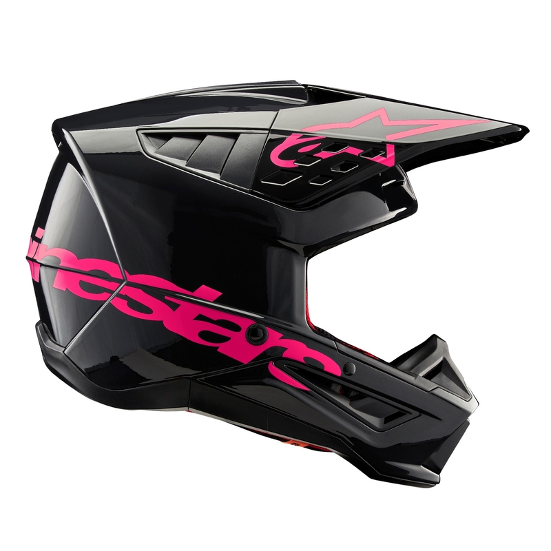 Casque de motocross Alpinestars S-M5 Corp noir et rose
