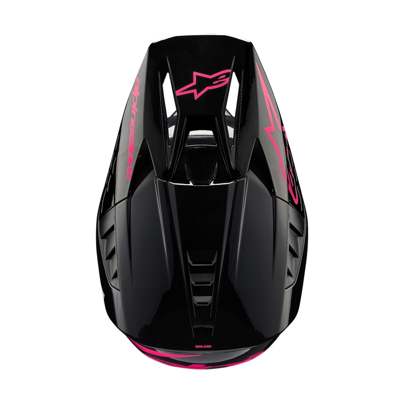 Casque de motocross Alpinestars S-M5 Corp noir et rose
