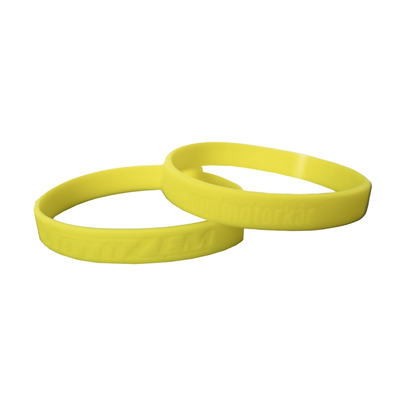 Bracelet MotoZem SK I am a biker fluo yellow