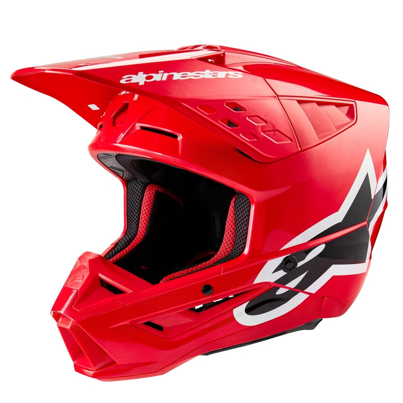 Casque de motocross Alpinestars S-M5 Corp rouge
