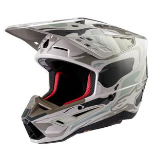 Alpinestars S-M5 Mineral grey-green camo motocross helmet