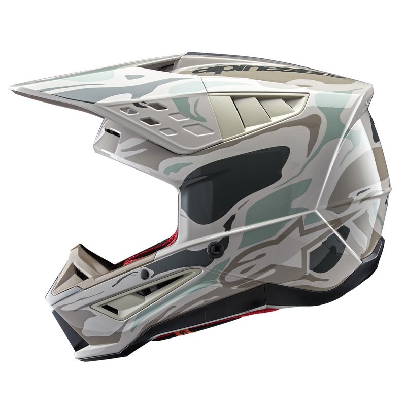 Alpinestars S-M5 Mineral grey-green camo motocross helmet