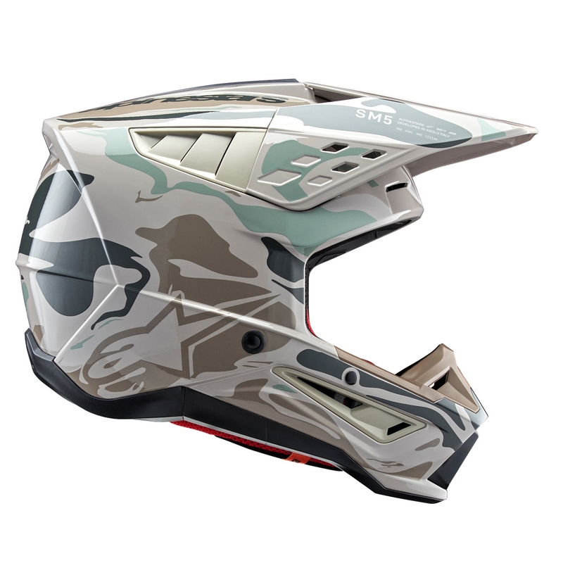 Alpinestars S-M5 Mineral grey-green camo motocross helmet