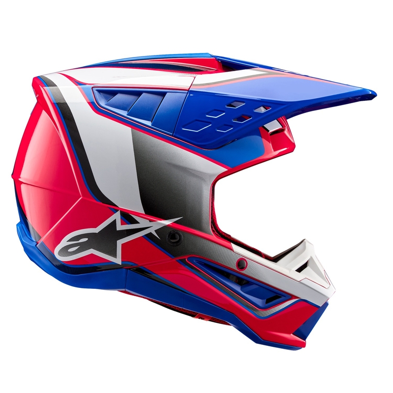 Alpinestars S-M5 Sail Motocross Helmet blanc-rose-bleu