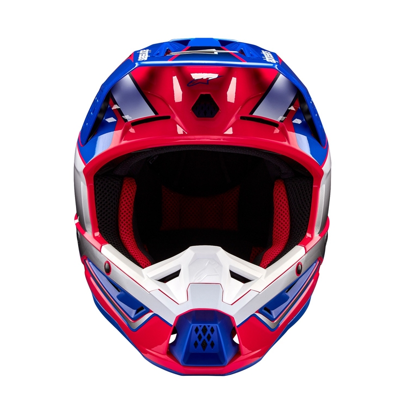 Alpinestars S-M5 Sail Motocross Helmet blanc-rose-bleu
