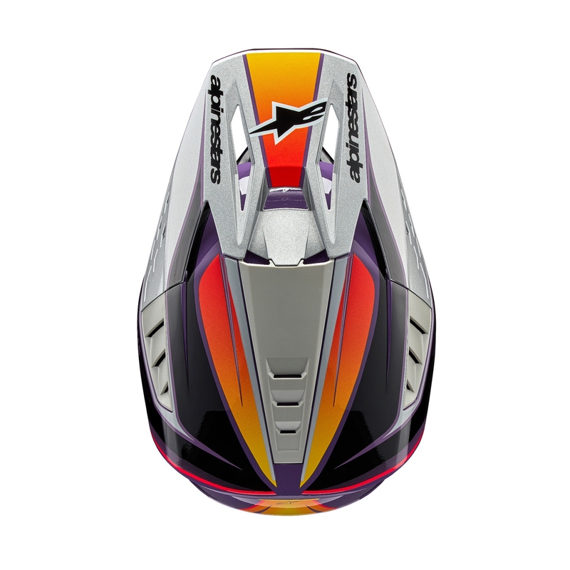 Casque de motocross Alpinestars S-M5 Sail violet-noir-argenté