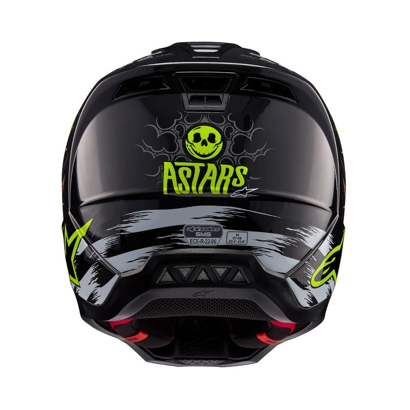 Casque motocross Alpinestars S-M5 Rash gris-rouge fluo