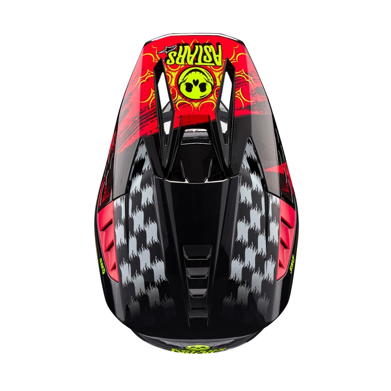 Casque motocross Alpinestars S-M5 Rash gris-rouge fluo