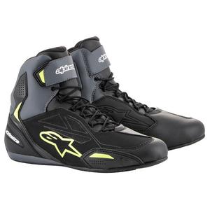 Bottes de moto Alpinestars Faster-3 Drystar noir-gris-jaune fluo
