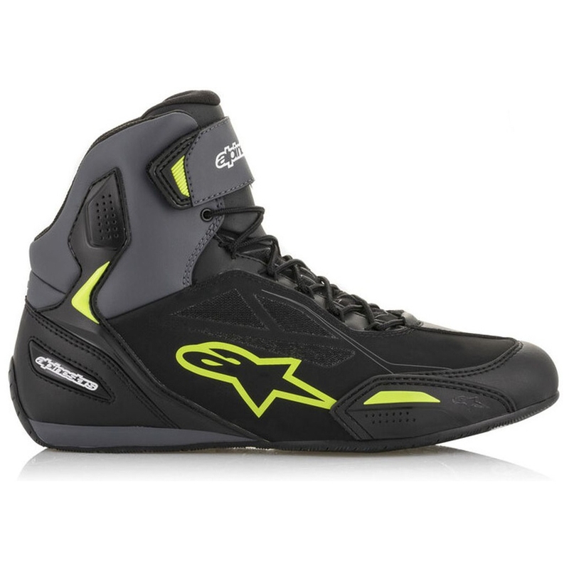 Bottes de moto Alpinestars Faster-3 Drystar noir-gris-jaune fluo