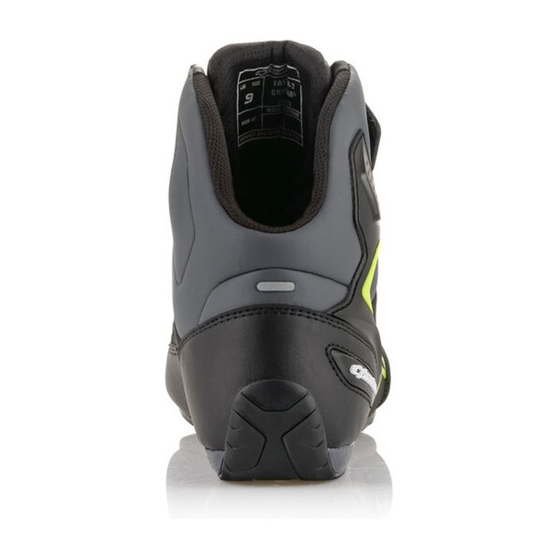 Bottes de moto Alpinestars Faster-3 Drystar noir-gris-jaune fluo