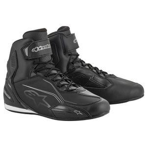 Bottes de moto Alpinestars Stella Faster noires et argentées pour femmes