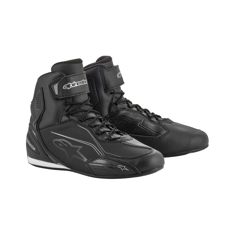 Bottes de moto Alpinestars Stella Faster noires et argentées pour femmes