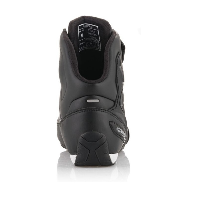 Bottes de moto Alpinestars Stella Faster noires et argentées pour femmes
