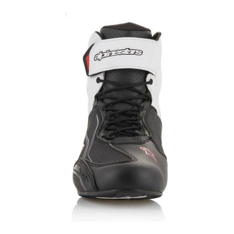 Bottes de moto Alpinestars Faster-3 noires, blanches et rouges