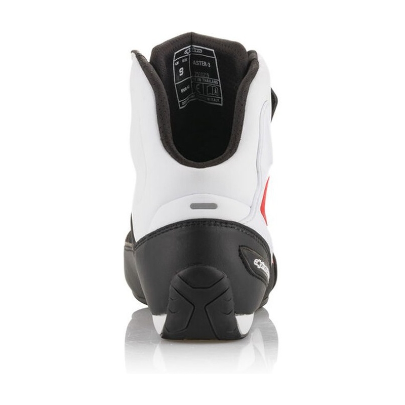 Bottes de moto Alpinestars Faster-3 noires, blanches et rouges