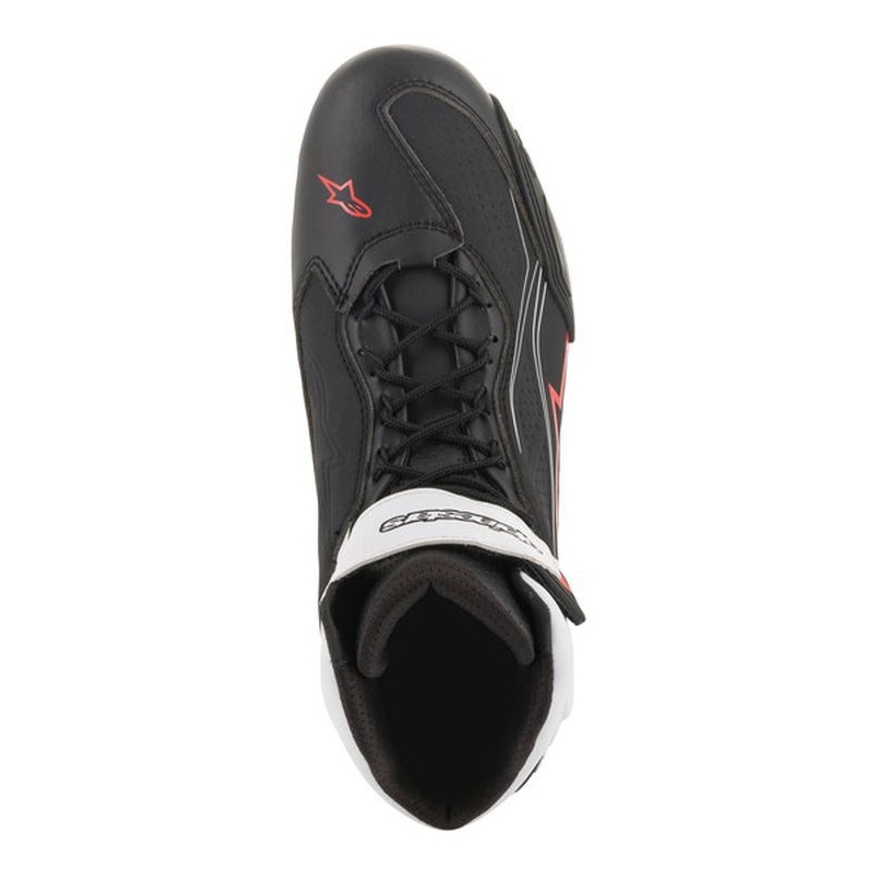 Bottes de moto Alpinestars Faster-3 noires, blanches et rouges