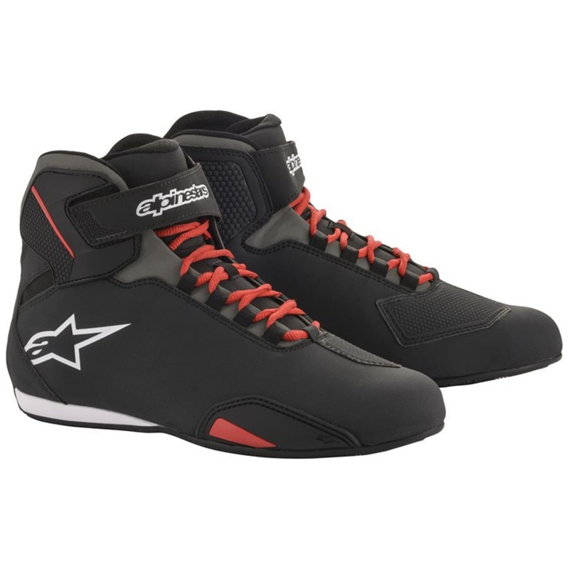Bottes de moto Alpinestars Sector noires-rouges-blancs