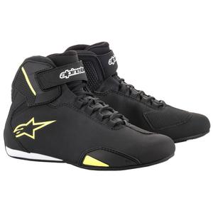 Bottes de moto Alpinestars Sector noires et jaunes fluo