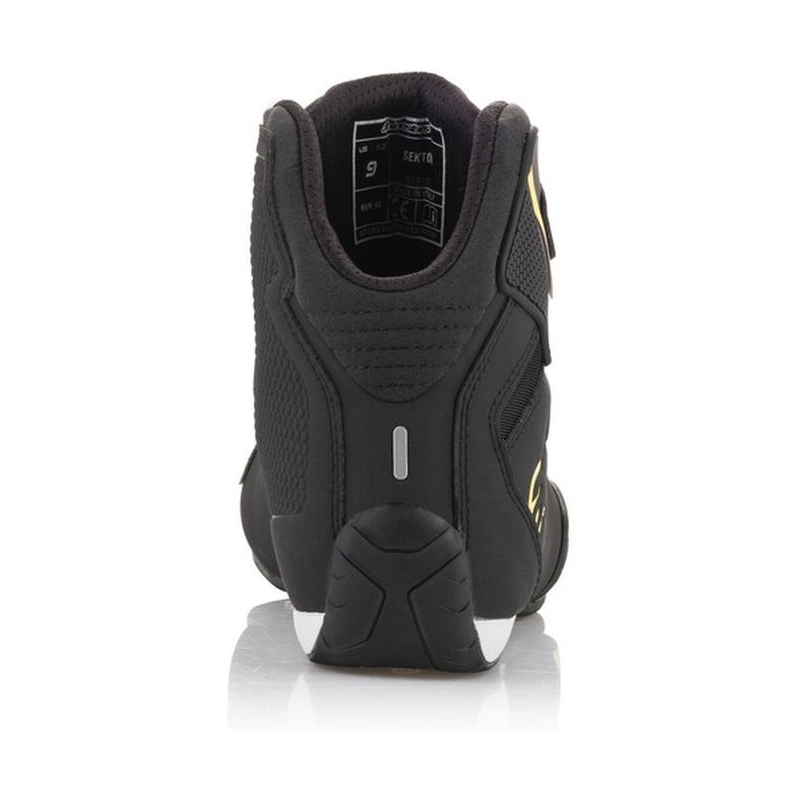 Bottes de moto Alpinestars Sector noires et jaunes fluo