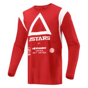 Maillot motocross Alpinestars Techdura rouge fluo