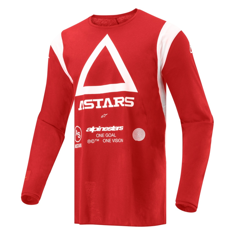 Maillot motocross Alpinestars Techdura rouge fluo