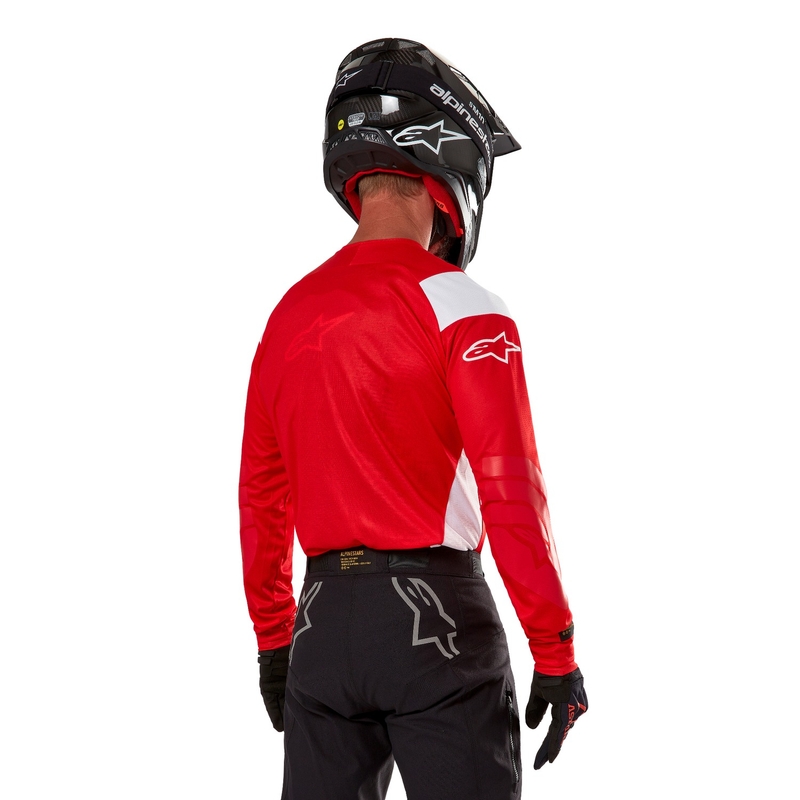 Maillot motocross Alpinestars Techdura rouge fluo