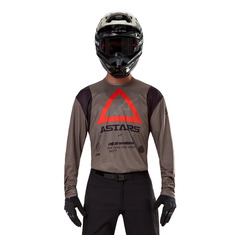 Maillot de motocross Alpinestars Techdura marron