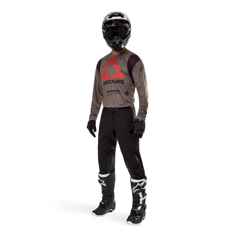 Maillot de motocross Alpinestars Techdura marron