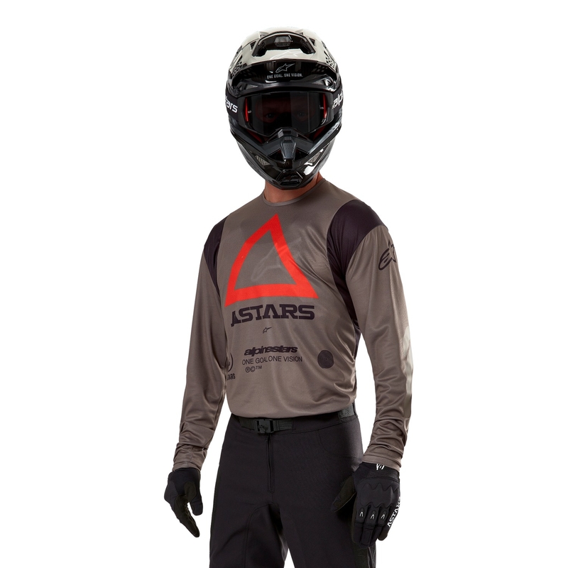 Maillot de motocross Alpinestars Techdura marron