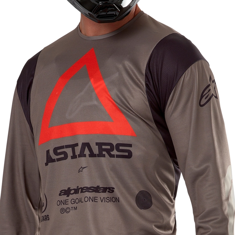 Maillot de motocross Alpinestars Techdura marron