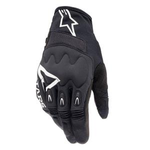 Gants de motocross Alpinestars Techdura noir et blanc