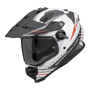 Casque d'enduro Scorpion ADF-9000 Air Feat mat blanc-noir-rouge