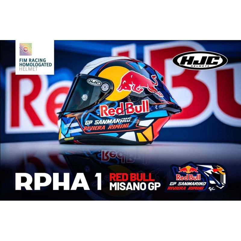 Casque moto intégral HJC RPHA Redbull Misano GP MC21 multicolore