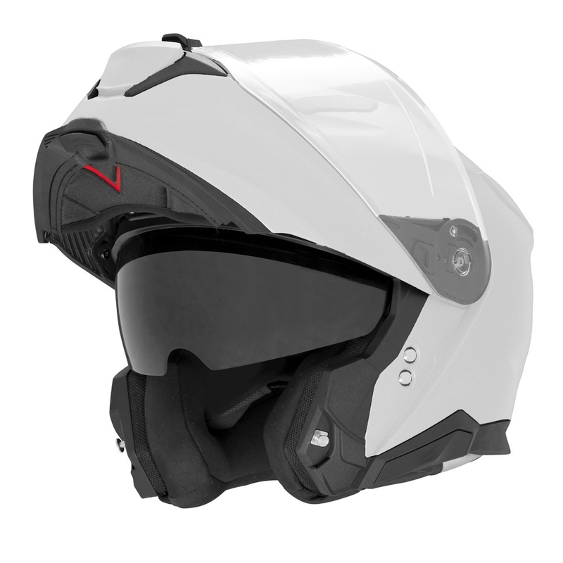 Casque de moto à visière relevable NOX N967 blanc