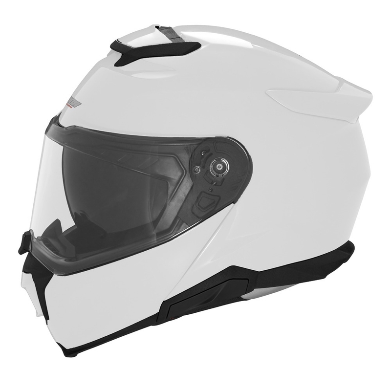 Casque de moto à visière relevable NOX N967 blanc