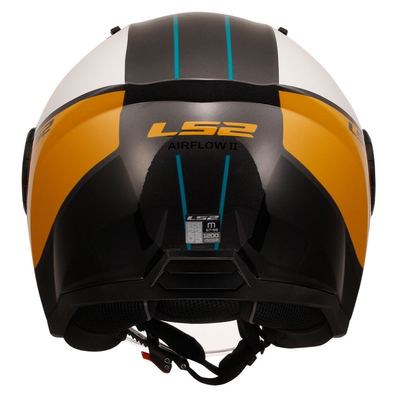 Casque moto ouvert LS2 OF616 Airflow II Cover Glossy White-Brown
