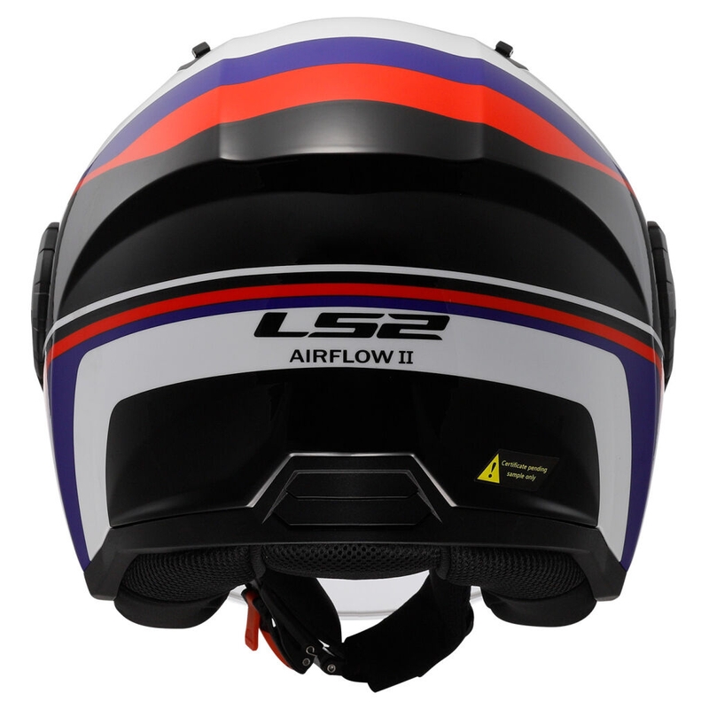 Casque moto ouvert LS2 OF616 Airflow II Rush blanc-bleu-rouge