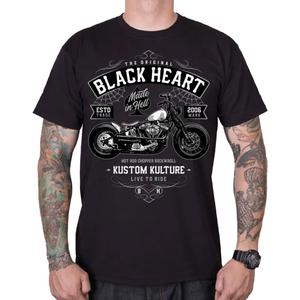 T-shirt Noir Heart Moto Kult noir