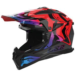 Casque de motocross LS2 MX708 Fast II Wash rouge